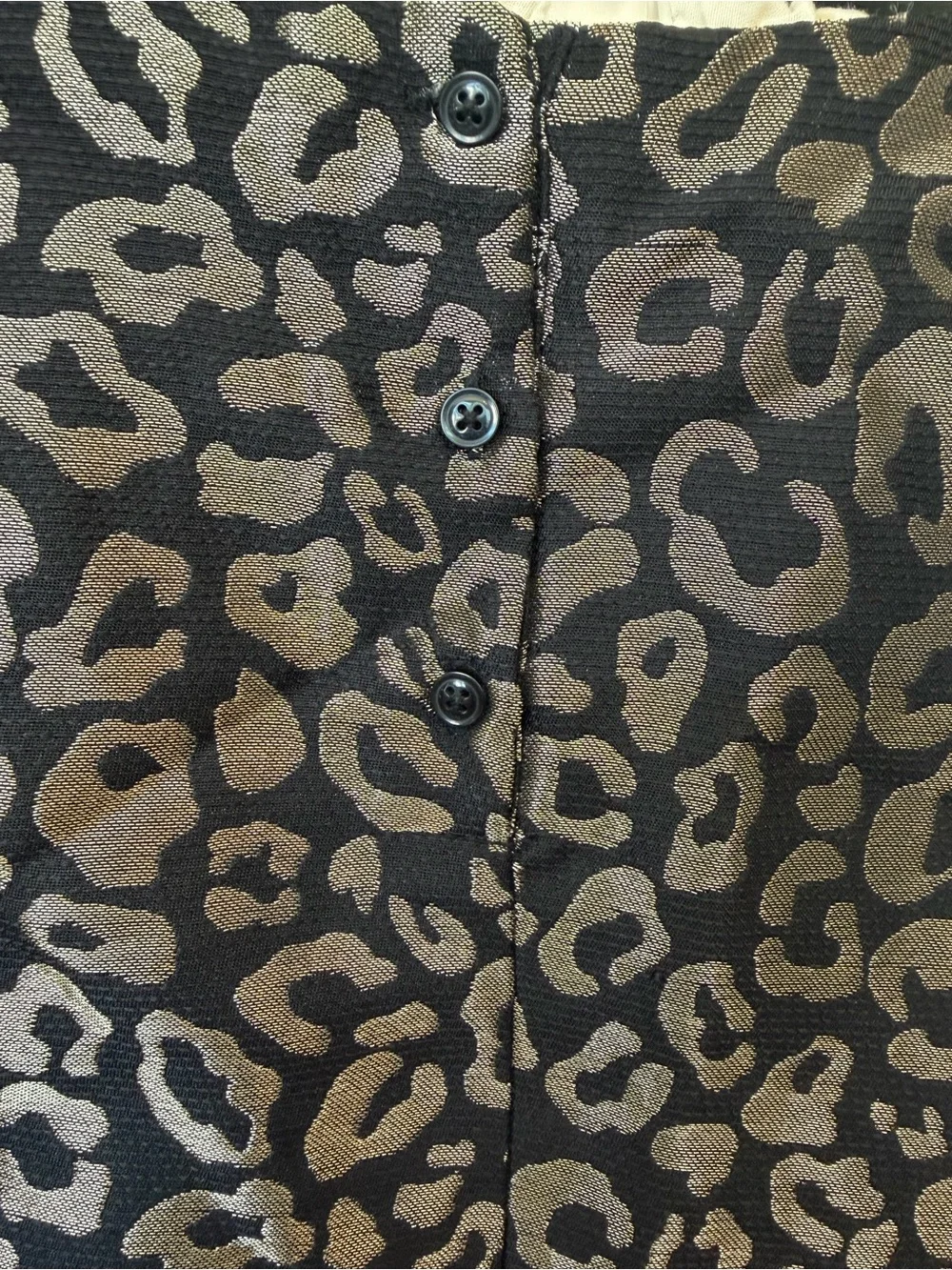 Gymboree Girls Metallic Leopard Print Party Dress - Black & Gold Tone- Size 5T